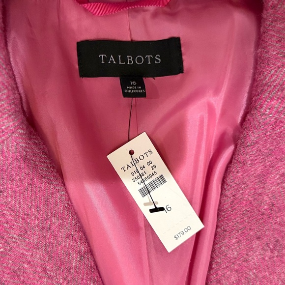 Talbots Raspberry Tweed  Women's Blazer - Picture 4 of 7